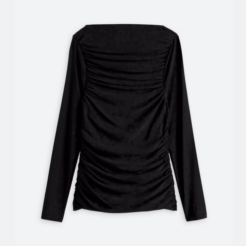 Beautiful Ruched Mesh Top - Picture 4 of 4